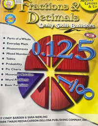 Image of MATH ACTIVITY BOOK FRACTIONS & DECIMALS  DAILY SKILL BUILDERS